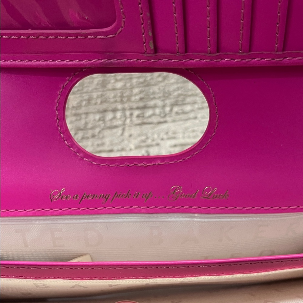 Ted Baker Fuchsia Wallet with Gold Accents - Picture 7 of 10
